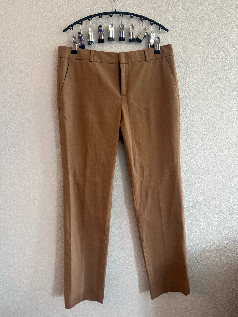 Banana Republic Women's Tan Straight-Leg Trousers